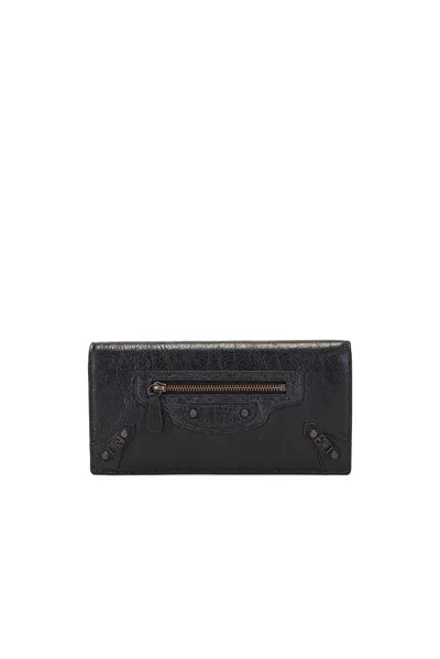 Balenciaga Le City Medium Long Wallet In Black