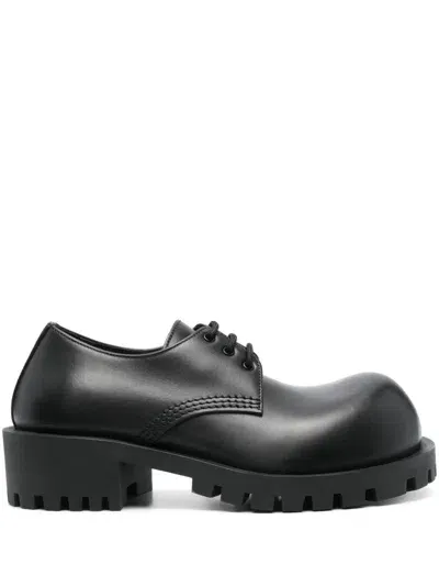 Balenciaga Rhino Derby Shoes In Black