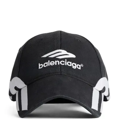 Balenciaga Logo Baseball Cap In Blue