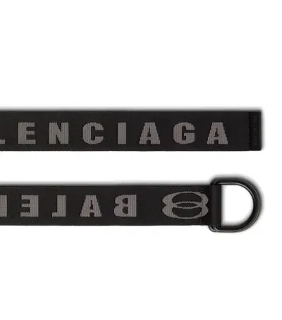 Balenciaga Logo D-ring Belt In Black