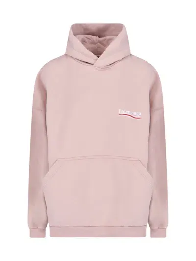 Balenciaga Logo Hoodie In Pink