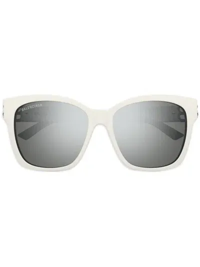 Balenciaga Eyewear Dynasty Square Frame Sunglasses In White