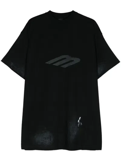 Balenciaga Logo-print T-shirt In Black