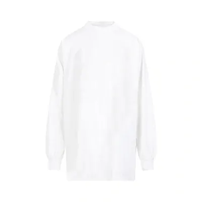 Balenciaga Logo Printed Long-sleeved Shirt In White