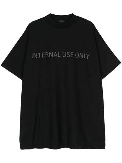 Balenciaga Logo T-shirt In Black