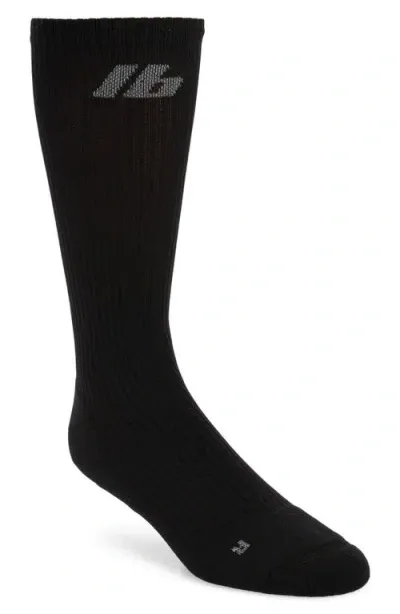 Balenciaga Logo Technical Socks In 1081 Black/reflective