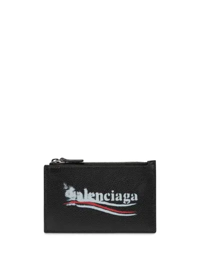 Balenciaga Long Cash Card And Coin Holder Accessories In Black