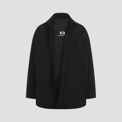 Balenciaga Long Sleeves Layered Shirt In Black