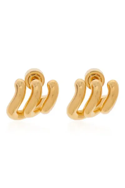 Balenciaga Loop Trio Earrings In Gold