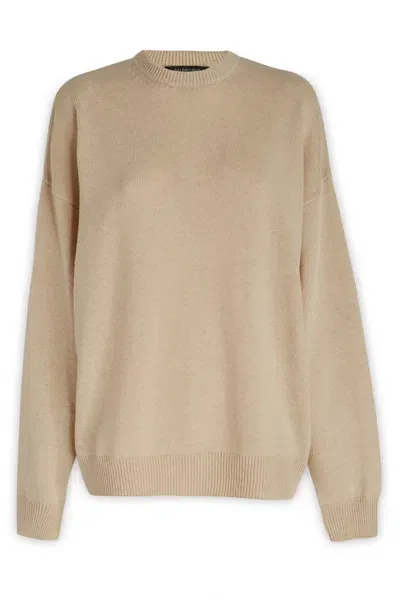 Balenciaga Knit Sweater In Beige