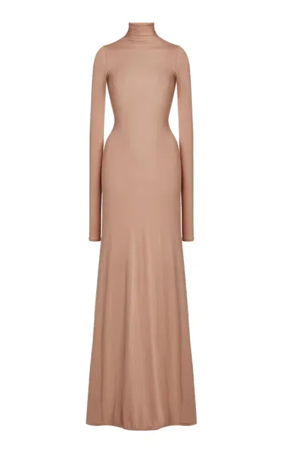 Balenciaga Maxi Flat Dress In Neutral