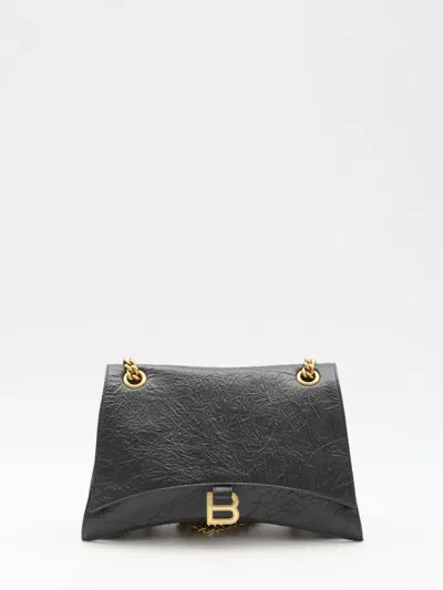 Balenciaga Medium Crush Bag In Black