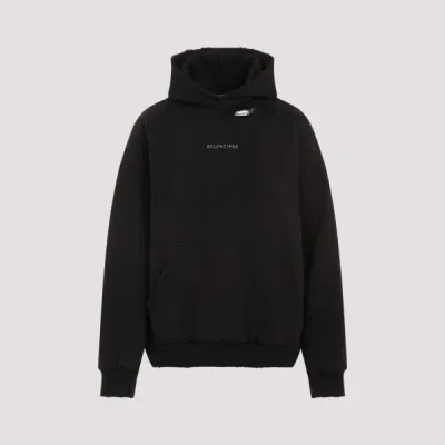 Balenciaga Medium Fit Hoodie M In Black