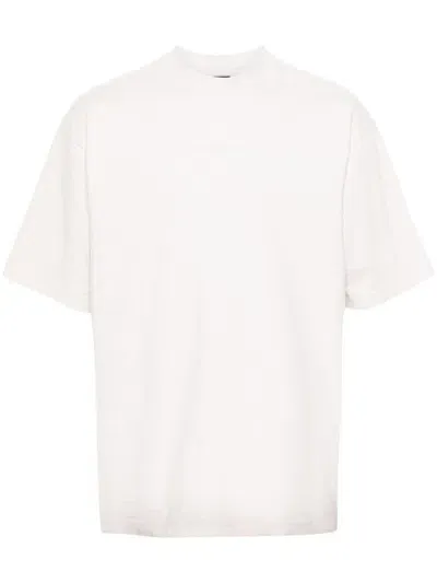 Balenciaga Medium Fit T-shirt In Offwhite