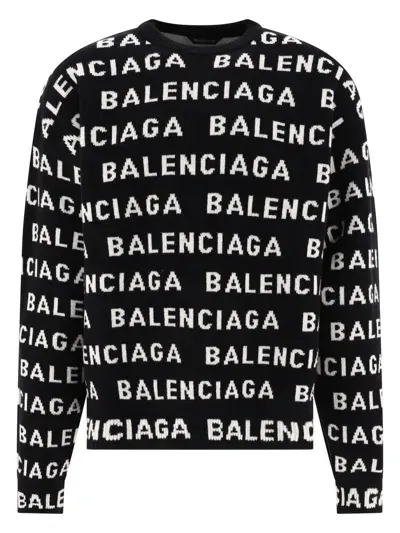 Balenciaga Black Jacquard Sweater