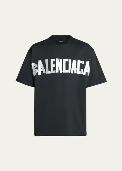 Balenciaga New Tape Type Vintage Black T-shirt