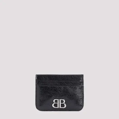 Balenciaga Monaco Ca Ho Wom Credit Card Case In Black