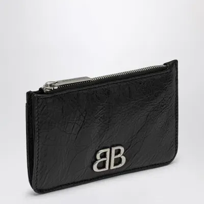 Balenciaga Monaco Card Case With Coin Purse Black