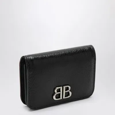 Balenciaga Monaco Card Case With Logo In Black