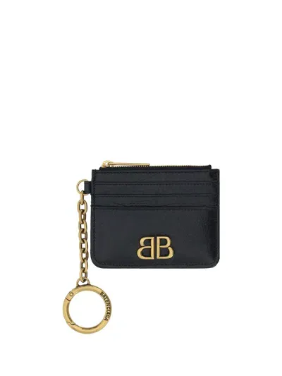 Balenciaga Monaco Card Holder In Black