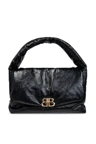 Balenciaga Monaco Large Sling Shoulder Bag In Black