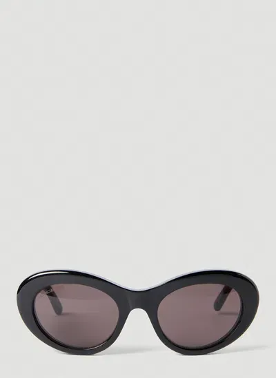 Balenciaga Monaco Round Sunglasses In Black