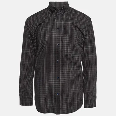 Pre-owned Balenciaga Multicolor Plaid Cotton Buttoned Up Shirt Xs