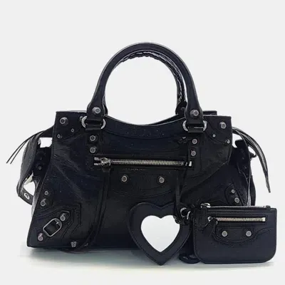 Pre-owned Balenciaga Neo Cagol City Small Bag In Black