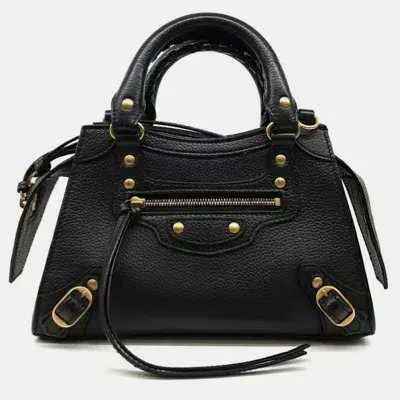 Pre-owned Balenciaga Neo Classic Mini Top Handle Bag In Black