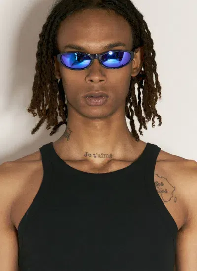 Balenciaga Neo Round Sunglasses In Blue