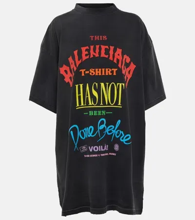 Balenciaga Not Been Done Cotton Jersey T-shirt In Schwarz