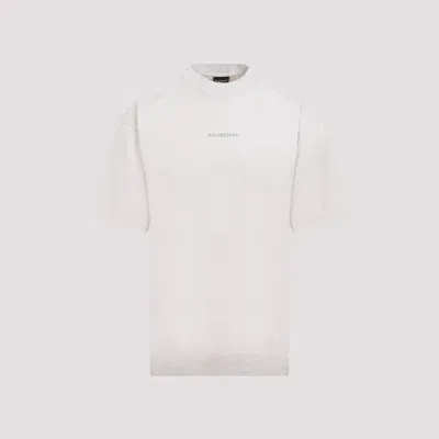 Balenciaga Off White Medium Fit Cotton T-shirt