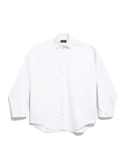 Balenciaga Women's Outerwear Shirt Large Fit In White