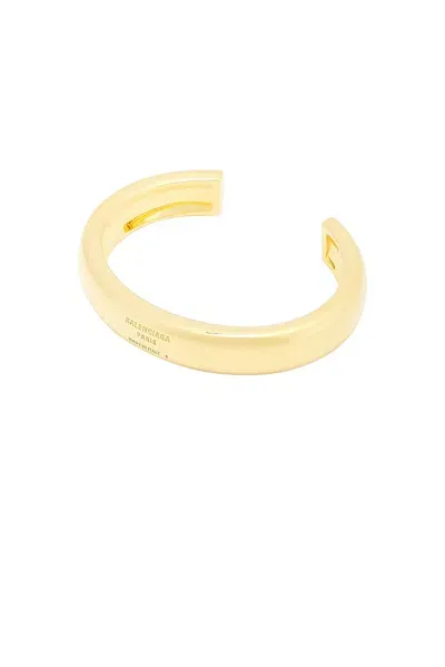 Balenciaga Plated Cuff Bracelet In Brass Gold