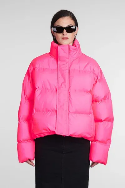 Balenciaga Puffer In Rose-pink Polyester