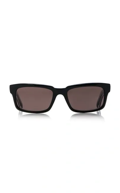 Balenciaga Rectangular-frame Acetate Sunglasses In Black