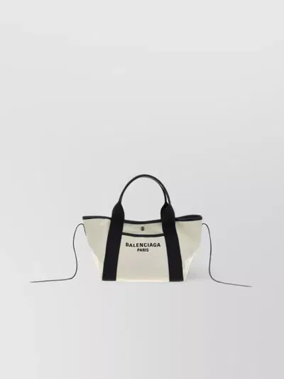 Balenciaga Biarritz Small Tote Bag In Blackwhite