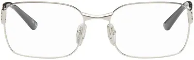 Balenciaga Rectangle-frame Glasses In Silber