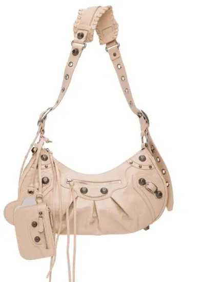 Balenciaga Small Le Cagole Shoulder Bag In Beige