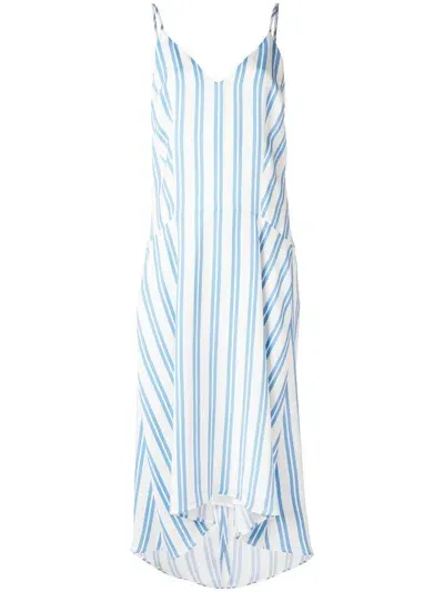 Balenciaga Striped Dress In White