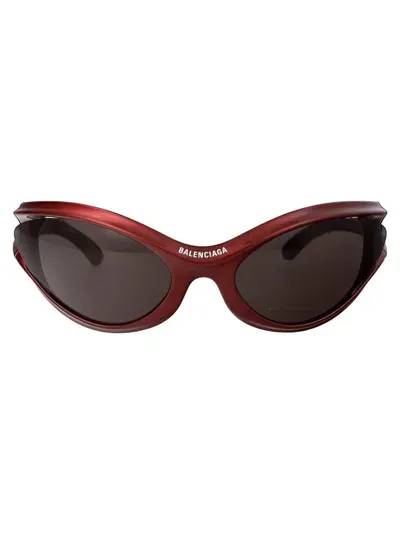 Balenciaga Sunglasses In 002 Burgundy Burgundy Grey