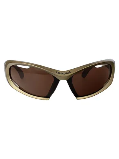 Balenciaga Sunglasses In 004 Green Green Brown