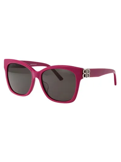 Balenciaga Sunglasses In 013 Fuchsia Silver Grey