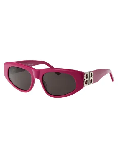 Balenciaga Sunglasses In 017 Fuchsia Silver Grey