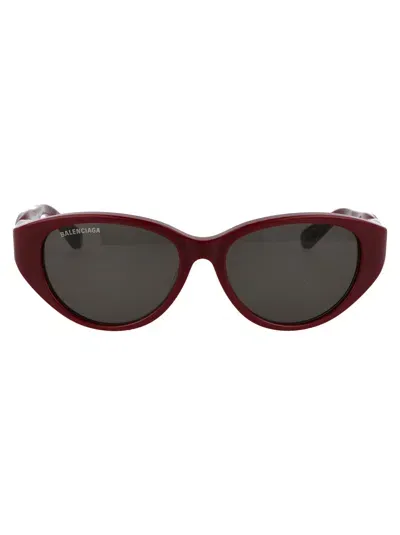 Balenciaga Eyewear Cat In 003 Burgundy Burgundy Grey