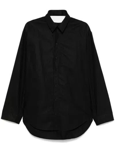 Balenciaga Suspended Shirt Dress In Black