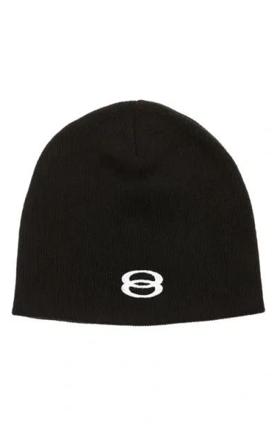 Balenciaga Unity Sports Logo Embroidered Beanie In Black