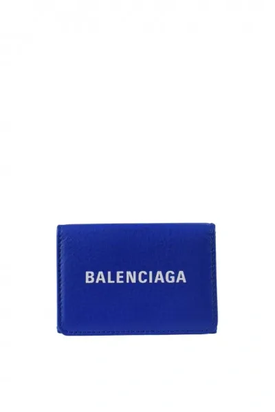 Balenciaga Wallet Cash Mini In Blue