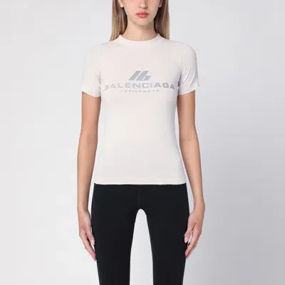 Balenciaga White Activewear T-shirt In Stretch Jersey