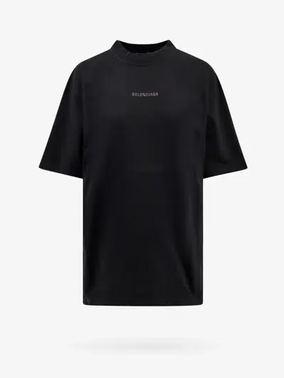 Balenciaga T-shirt In Faded Black